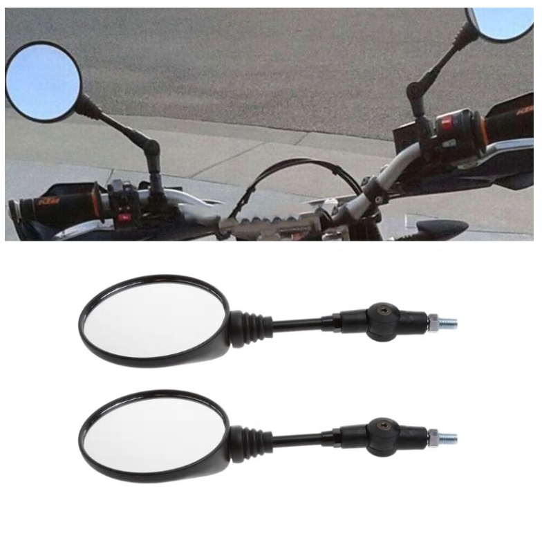 Motorcycle Mirrors for Yamaha, Honda, Harley – Brand New 10mm Thread Mirrors