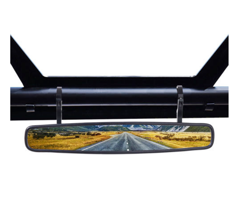 UTV Rear View Center Mirror – High-Definition Convex Mirror with 1.75" Clamps