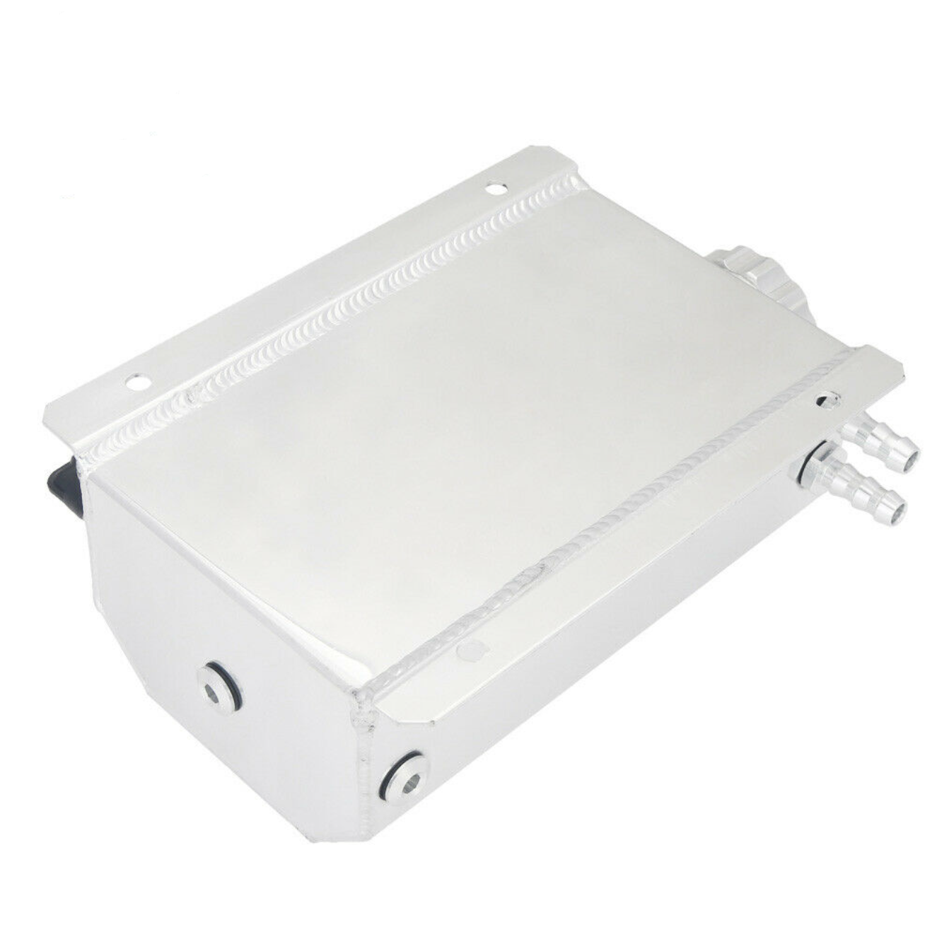 Universal 2L Silver Aluminum Car Engine Oil Catch Can