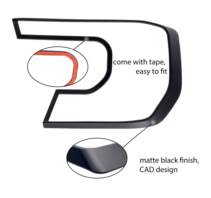 To Fit Ford Ranger Head Light Covers 2022+