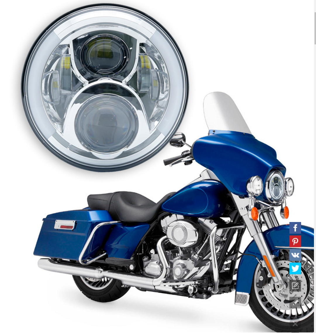 For Harley Headlight 7" LED Motorcycle Daymaker Harley Motorcycle Light