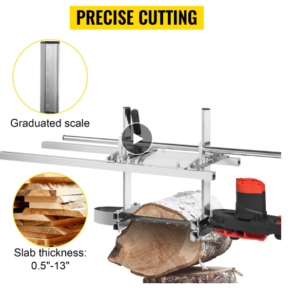 Portable Chainsaw Mill for 14"-36" Chainsaw Bars