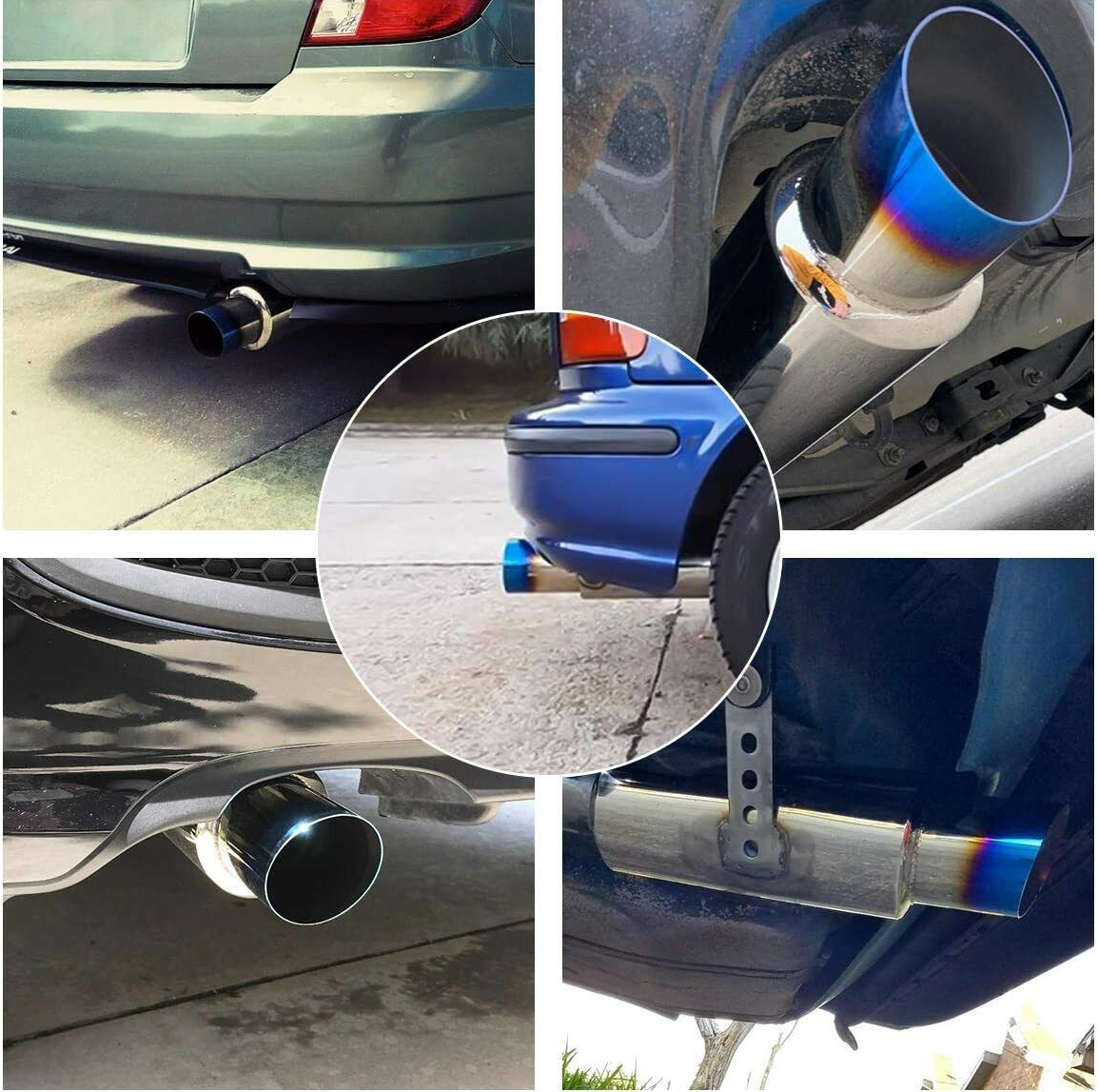 Muffler Exhaust 2.5" to 4" Burnt Tip