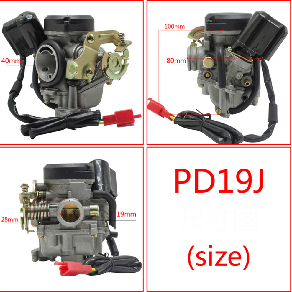Carb Gy6 Carburetor Moped Scooter fit 19mm PD19J Taotao 50cc 49cc Scooter 60cc