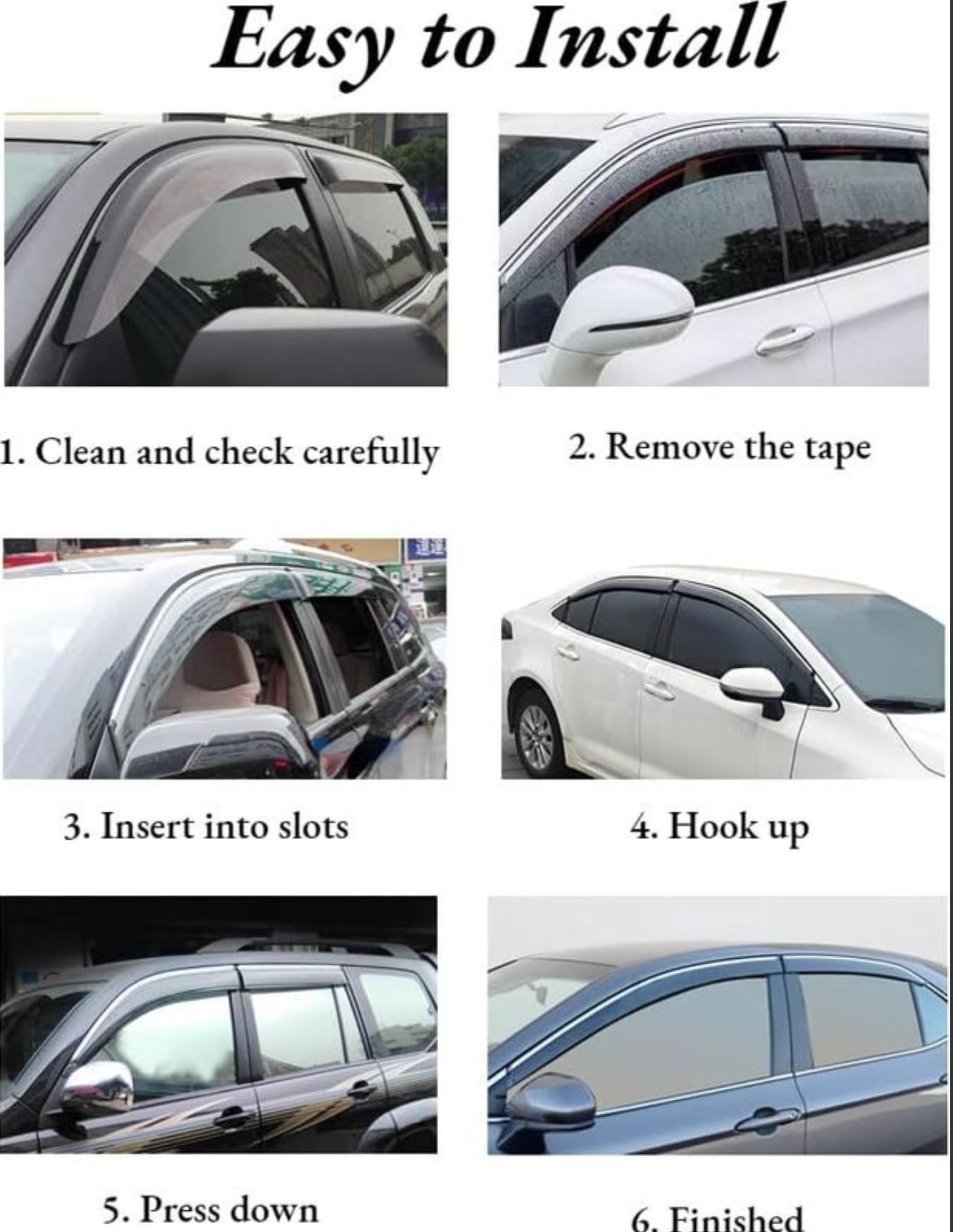 For Toyota Hilux Window Visors / Monsoon / Weather Shield 2005-2015