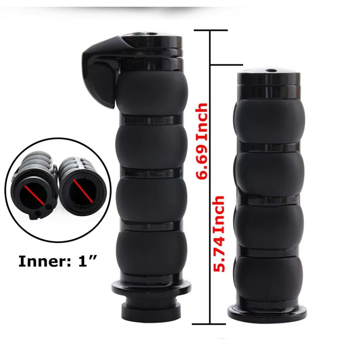 For Harley CNC Motorcycle Handlebar Hand Grips 25mm (1 Inch)