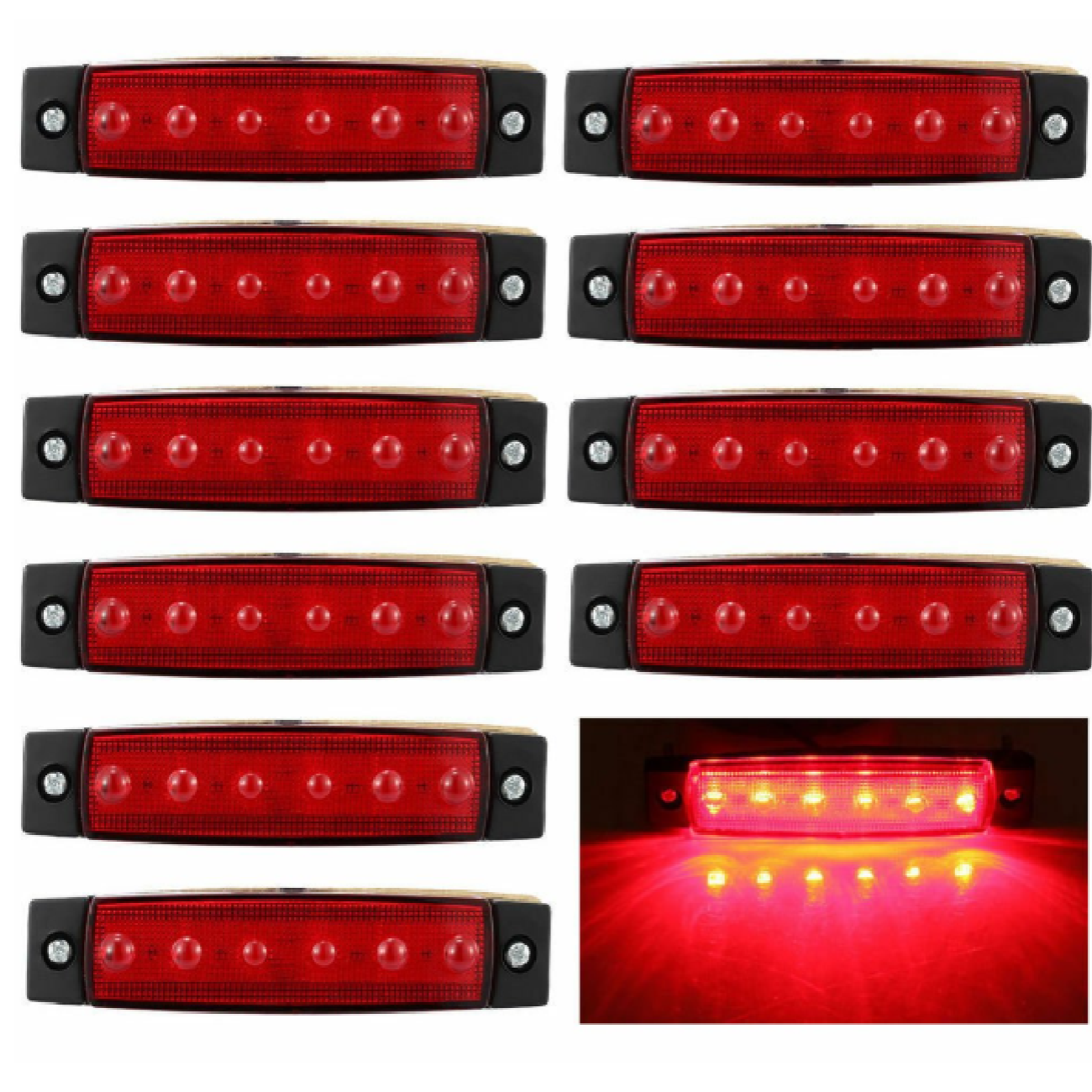 10 PCS Trailer Lights - Truck Lights - Side Marker Lights
