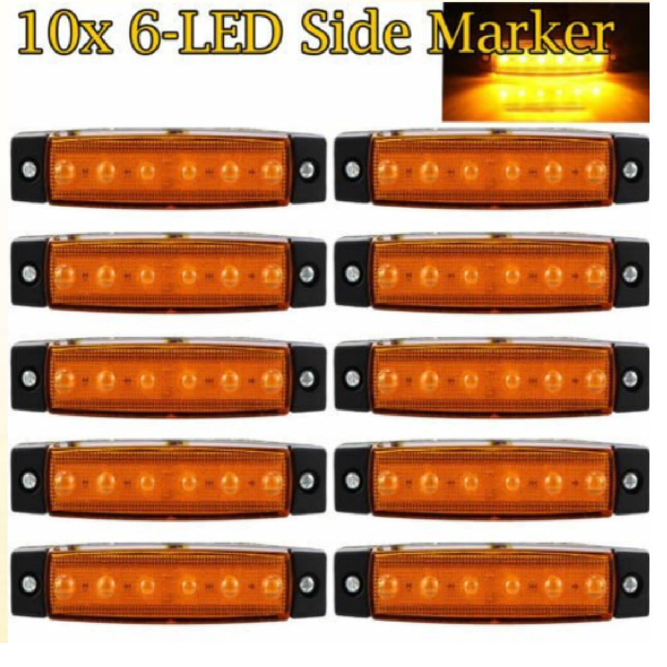 10 PCS Trailer Lights - Truck Lights - Side Marker Lights