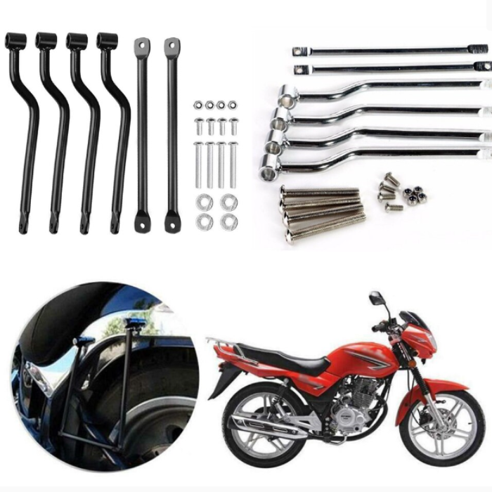 Motorcycle Saddle Bag Mounting Kit – Steel Brackets for Secure Saddlebag Mounting
