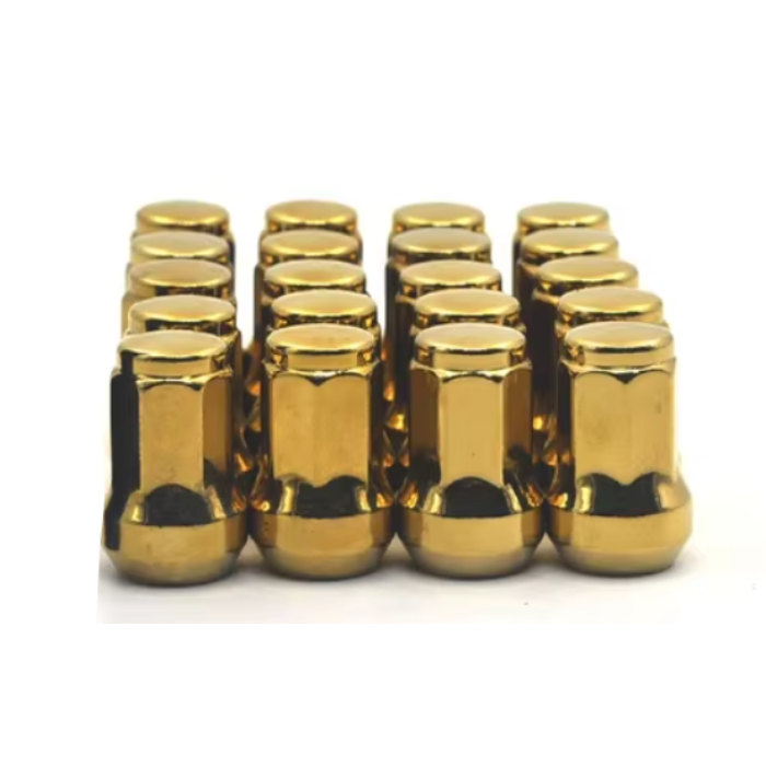 20 x 1/2" Wheel Nuts 35mm for Ford Falcon FG BF BA EL EF EA EB XC XD – Gold Steel Set