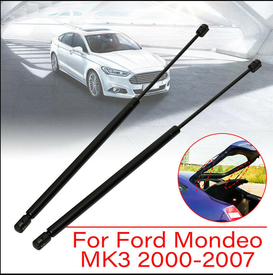 Tailgate Gas Struts for Ford Mondeo MK3 Hatchback 2000-2007 | Rear Lift Supports Replacement