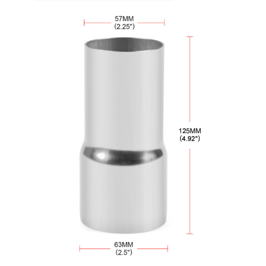 2.25" to 2.5" Stainless Steel Exhaust Reducer