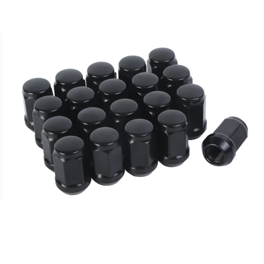 20 x M12x1.5 Wheel Nuts 35mm Fits Toyota Honda Mazda Mitsubishi – Black Steel Set