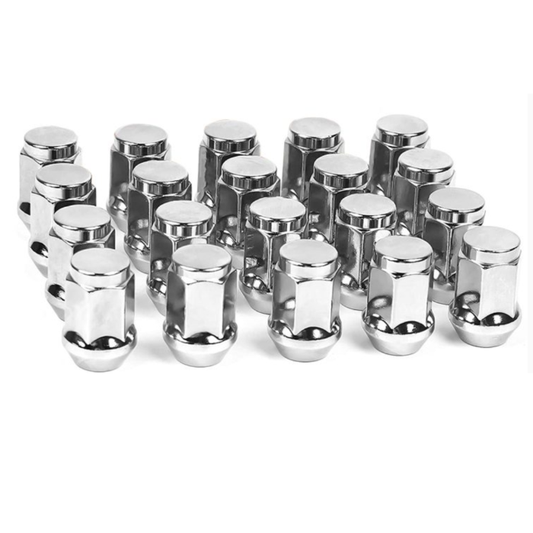 20 x M12x1.5 Wheel Nuts 35mm Fits Toyota Honda Mazda Mitsubishi – Chrome Steel Set