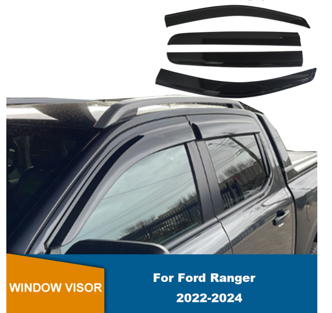 For Ford Ranger Window Visors / Monsoon / Weather Shield 2022+