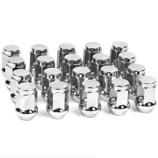 M12x1.25 Silver Wheel Nuts – 35mm | Fits Nissan, Subaru, Suzuki, Geely, Fuji & More
