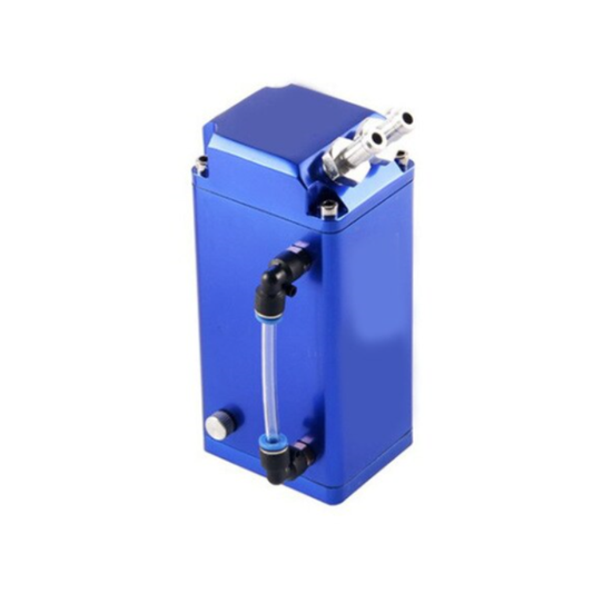 Universal Aluminum Alloy Oil Catch Can Tank – Blue, 750ml Capacity